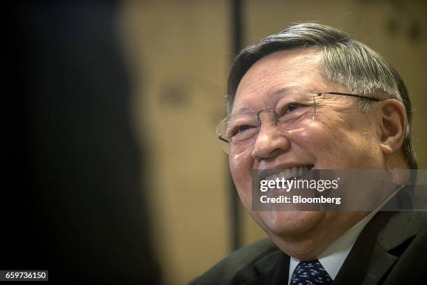 Carlos Dominguez, the Philippines' secretary of finance, pauses during a Bloomberg Television interview at the Credit Suisse Asian Investment...