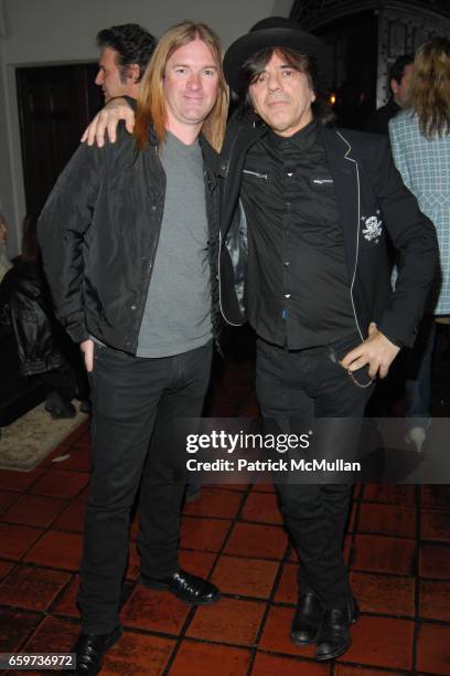 Bob Hannam and Frank Infante attend Mauricio and Roger Padilha's The Stephen Sprouse Book Launch at The Chateau Marmont on March 10, 2009 in...