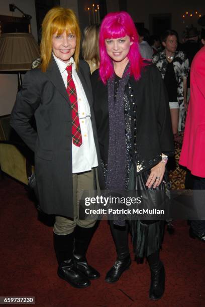 Janet Charlton and Tarina Tarantino attend Mauricio and Roger Padilha's The Stephen Sprouse Book Launch at The Chateau Marmont on March 10, 2009 in...