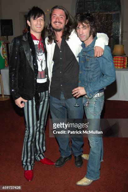 Spot, Nico and Nigel Mogg attend Mauricio and Roger Padilha's The Stephen Sprouse Book Launch at The Chateau Marmont on March 10, 2009 in Hollywood,...