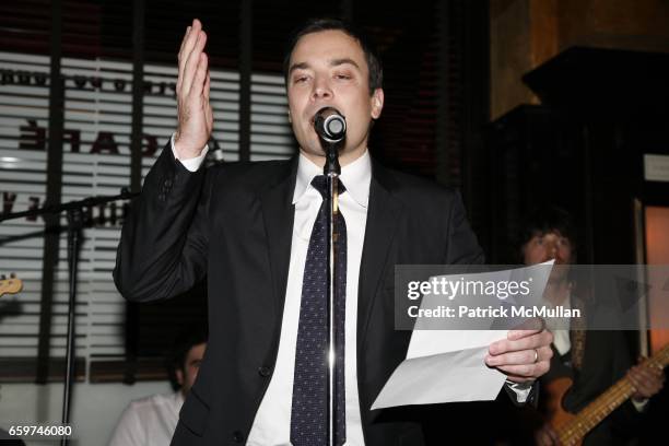 Jimmy Fallon and attend TOPSHOP TOPMAN HOSTS PRIVATE DINNER TO CELEBRATE FLAGSHIP STORE OPENING at Balthazar on March 31, 2009 in New York City.