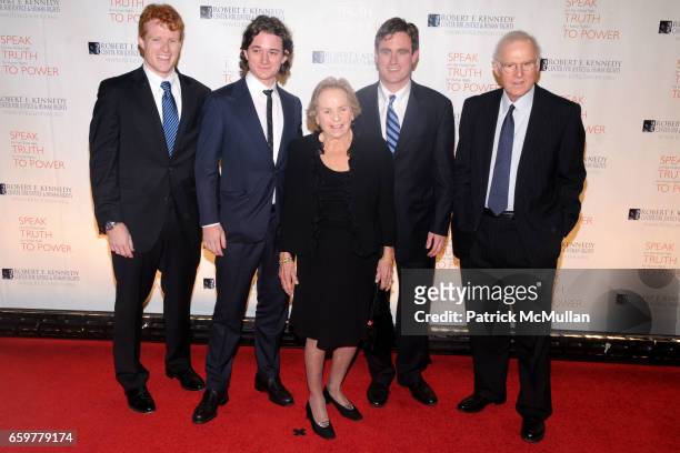 Guest, Bobby Kennedy III, Ethel Kennedy, Matt Kennedy and Charles Grodin attend The ROBERT F. KENNEDY Center for Justice and Human Rights RIPPLE OF...