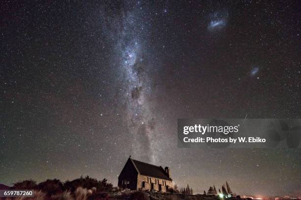 milkyway above church of good shepherd - 教会 - fotografias e filmes do acervo