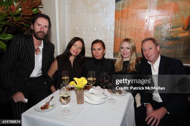 David Eustace, Yanna Balan, Inga Rubenstein, Angelica Voss and Willy Lamarque attend Lehmann Maupin Gallery TRACEY EMIN Opening and Party at Wallse...