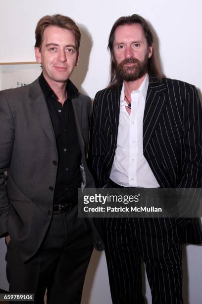 Scott Douglas and David Eustace attend Lehmann Maupin Gallery TRACEY EMIN Opening and Party at Wallse at Lehmann Maupin Gallery on November 5, 2009...