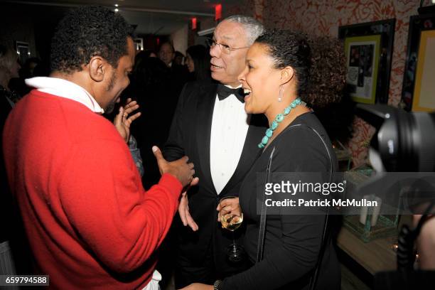 Lee Daniels , General Colin Powell and Linda Powell attend THE CINEMA SOCIETY & TOMMY HILFIGER host the after party for "PRECIOUS" at Crosby Street...