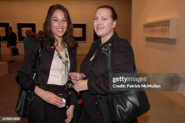 Melissa Barbagallo and Mary Morris attend RACHEL HOVNANIAN opening reception POWER & BURDEN OF BEAUTY at Jason McCoy Gallery on November 5, 2009 in...