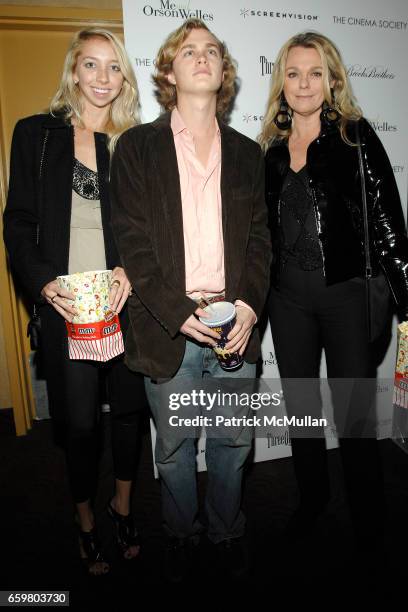Stephanie Bradford, Will Bancroft and Debbie Bancroft attend THE CINEMA SOCIETY & BROOKS BROTHERS host a screening of "ME AND ORSON WELLES" at...