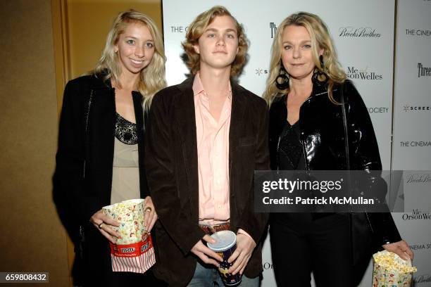 Stephanie Bradford, Will Bancroft and Debbie Bancroft attend THE CINEMA SOCIETY & BROOKS BROTHERS host a screening of "ME AND ORSON WELLES" at...