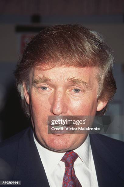 American businessman Donald Trump at a Friar's Roast for actor Steven Seagal in New York City, 6th October 1995.