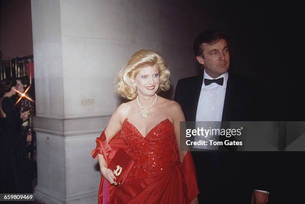 American real estate magnate Donald Trump with his first wife, Ivana at the dance themed Costume Institute Gala, held at the Metropolitan Museum of...