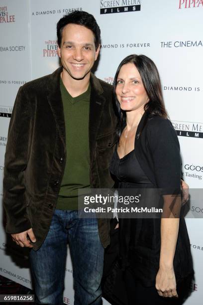 Ralph Macchio and Phyllis Fierro attend THE CINEMA SOCIETY & A DIAMOND IS FOREVER host a screening of "THE PRIVATE LIVES OF PIPPA LEE" at AMC 19th...