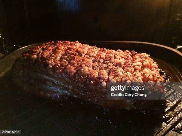 crackling roast pork - crackling stock pictures, royalty-free photos & images