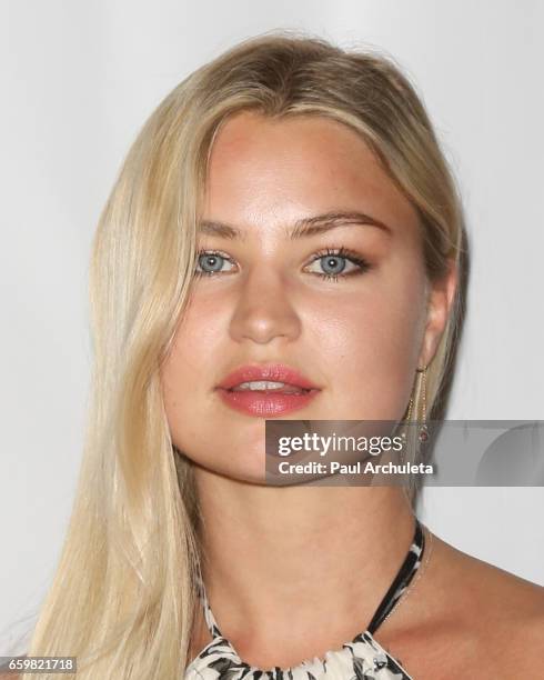 Model Jennifer Akerman attends the premiere for "MindGamers: One Thousand Minds Connected Live" at Regal LA Live Stadium 14 on March 28, 2017 in Los...