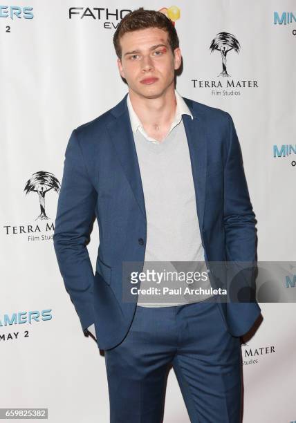 Actor Oliver Stark attends the premiere for "MindGamers: One Thousand Minds Connected Live" at Regal LA Live Stadium 14 on March 28, 2017 in Los...