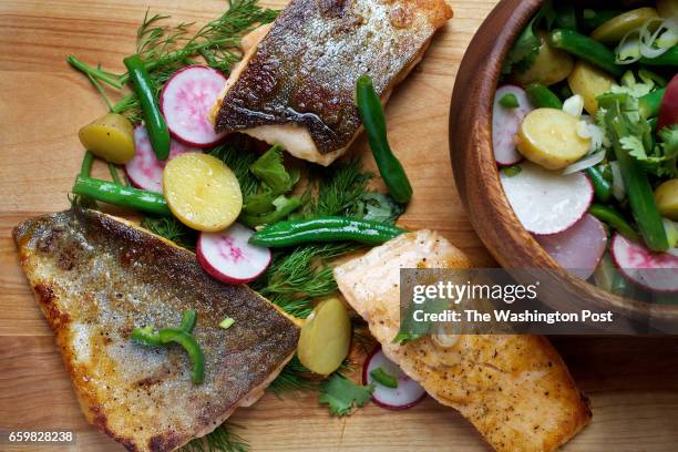 Arctic Char With White Soy Vinaigrette photographed in Washington, DC. .
