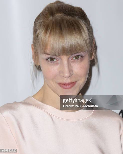 Actress Antonia Campbell-Hughes attends the premiere for "MindGamers: One Thousand Minds Connected Live" at Regal LA Live Stadium 14 on March 28,...
