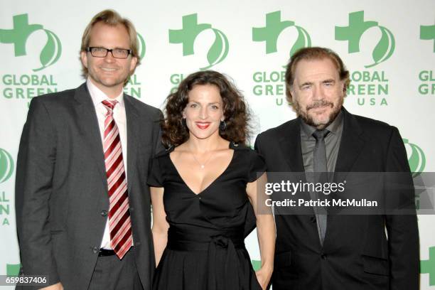 Matt Petersen, Brian Cox and Nicole Ansari-Cox attend GLOBAL GREEN USA presents the 10th ANNUAL SUSTAINABLE DESIGN AWARDS at Pier Sixty at Chelsea...