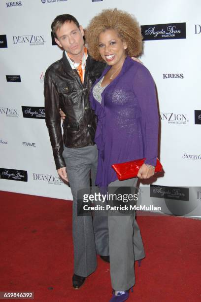 Colin Megaro and Rolonda Watts attend ANGELA DEAN LAUNCHES ANGELA DEAN RTW COLLECTION at The Kress on November 12, 2009 in Hollywood, California.