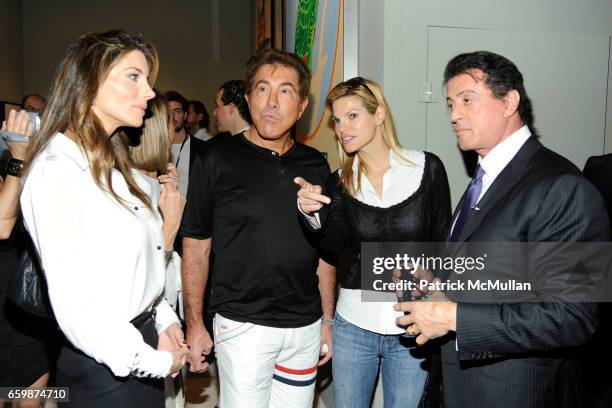 Jennifer Flavin Stallone, Steve Wynn, Andrea Hissom. And Sylvester Stallone attend GALERIE GMURZYNSKA at Art Basel Miami Beach 2009 at Miami Beach...