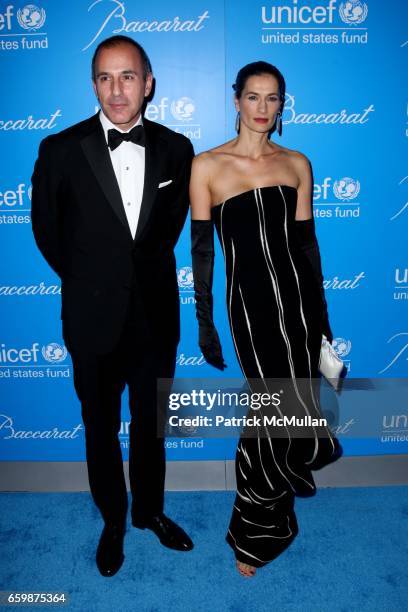 Matt Lauer and Annette Lauer attend 2009 UNICEF SNOWFLAKE BALL at Cipriani 42nd St. On December 2, 2009 in New York City.