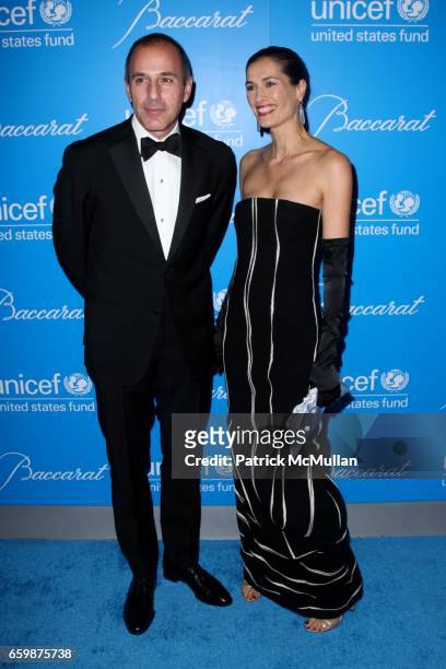 Matt Lauer and Annette Lauer attend 2009 UNICEF SNOWFLAKE BALL at Cipriani 42nd St. On December 2, 2009 in New York City.