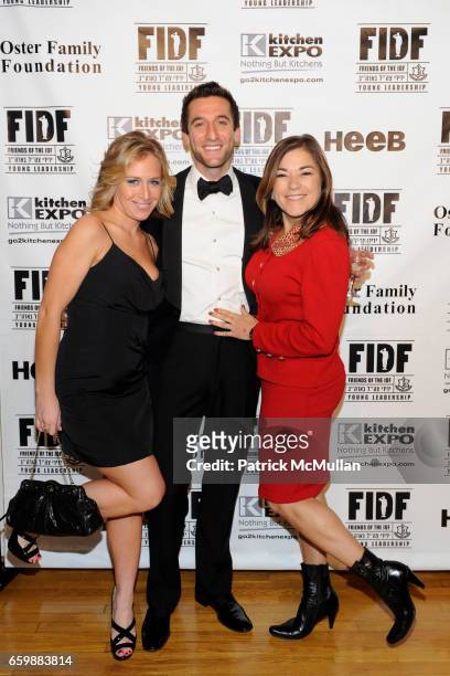 Alana Frankfort, Jeremy Abelson and Loretta Sanchez attend FIDF CASINO NIGHT 2009 at The Metropolitan Pavilion on December 5, 2009 in New York City.