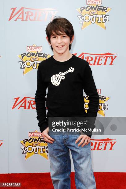 Zachary Gordon attends Variety's 3rd Annual POWER OF YOUTH Event at Paramount Studios on December 5, 2009 in Hollywood, CA.