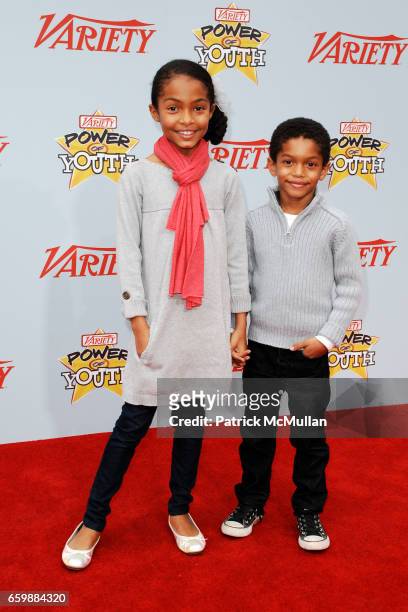 Yara Shahidi and Sayeed Shahidi attend Variety's 3rd Annual POWER OF YOUTH Event at Paramount Studios on December 5, 2009 in Hollywood, CA.