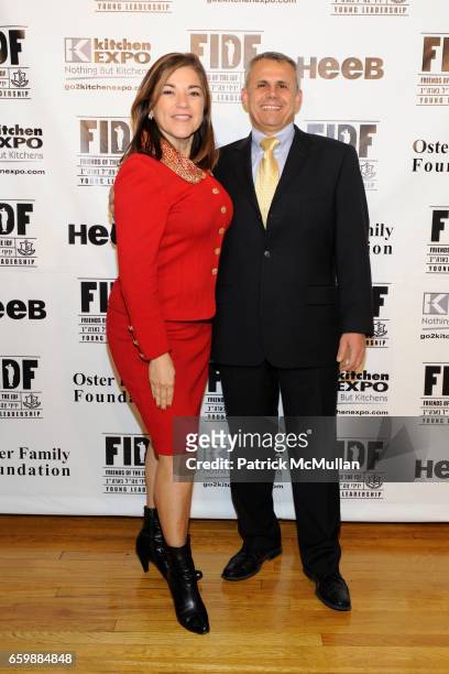 Loretta Sanchez and Jerry Gershon attend FIDF CASINO NIGHT 2009 at The Metropolitan Pavilion on December 5, 2009 in New York City.