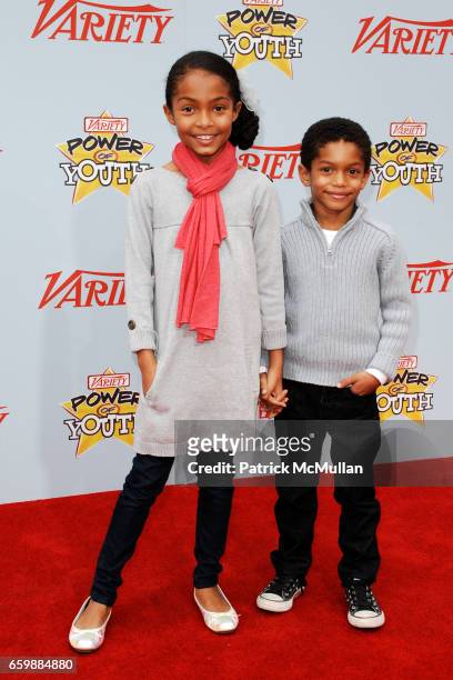 Yara Shahidi and Sayeed Shahidi attend Variety's 3rd Annual POWER OF YOUTH Event at Paramount Studios on December 5, 2009 in Hollywood, CA.