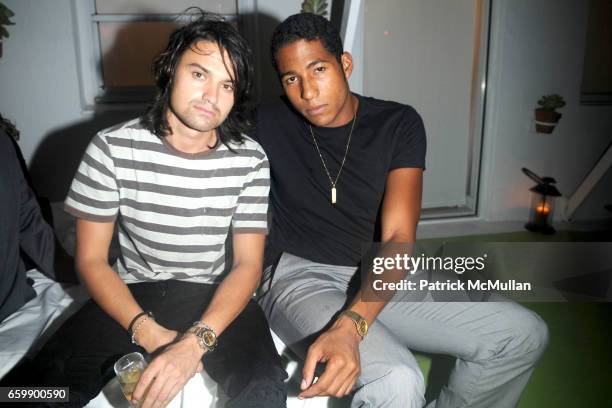 Alec Andon and Hassan Pierre attend Party to Celebrate VISIONAIRE 57 2010 at The Delano on December 4, 2009 in Miami Beach, Florida.