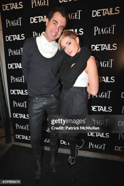 Kristian Laliberte, and Amanda Leigh Dunn attend PIAGET Men to Watch at Lehmann Maupin Gallery on December 1, 2009 in New York City.