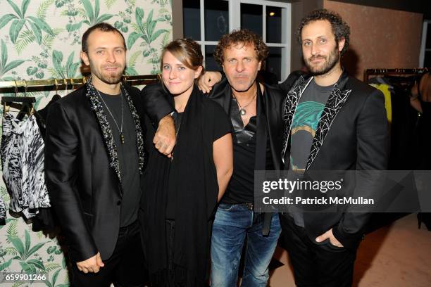 Stefano Rosso, Alessia Rosso, Renzo Rosso and Andrea Rosso attend VIKTOR & ROLF Private Dinner at THE WEBSTER at The Webster on December 4, 2009 in...