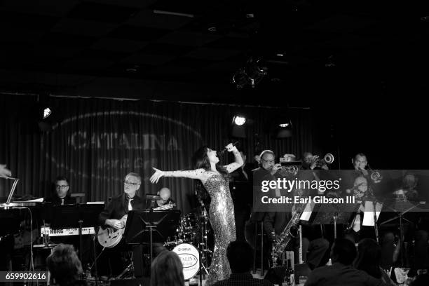 Jazz Artist/Singer Deborah Silver performs at Catalina Jazz Club Bar & Grill on March 28, 2017 in Hollywood, California.