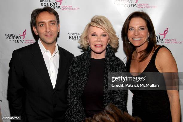 Stephan Sparta, Joan Rivers and Iris Dankner attend HOLIDAY HOUSE 2009 to Benefit Susan G. Komen For The Cure at Two East 63rd Street on December 1,...