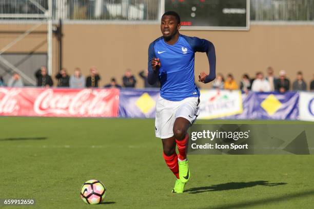 Marcus Thuram of France during the 4 Nations Tournament U20 match between France and Portugal on March 28, 2017 in Ploufragan, France.