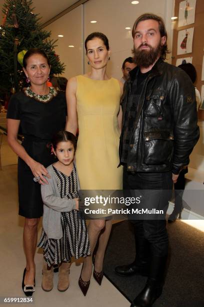 Muriel Brandolini, Romy Lauer, Annette Lauer and Max Snow attend ISAAC MIZRAHI and MURIEL BRANDOLINI Host a Cocktail Party to Celebrate the Limited...