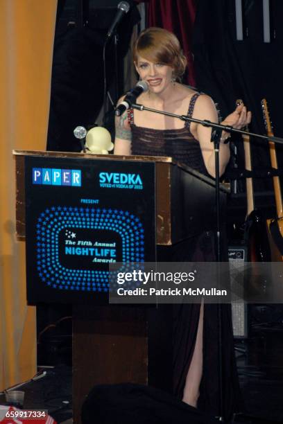 Ana Matronic attends PAPER MAGAZINE'S FIFTH ANNUAL NIGHTLIFE AWARDS at M2 Ultralounge on December 9, 2009 in New York.