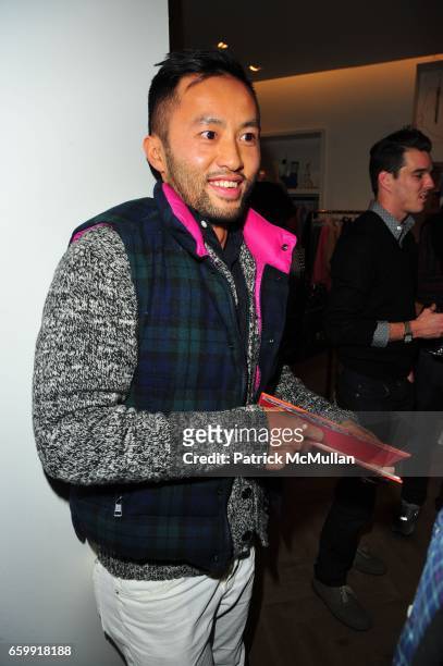 Somsack Sikhounmuong attends CREWCUTS celebrate "Mimi's Shoes" with the WILDLIFE CONSERVATORY SOCIETY at Crewcuts on Madison on December 16, 2009 in...