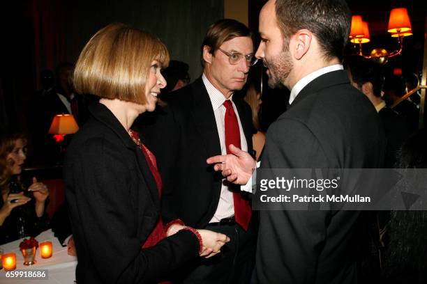 Anna Wintour, Shelby Bryan and Tom Ford attend THE CINEMA SOCIETY & BING host the after party for "A SINGLE MAN" at Monkey Bar on December 6, 2009 in...