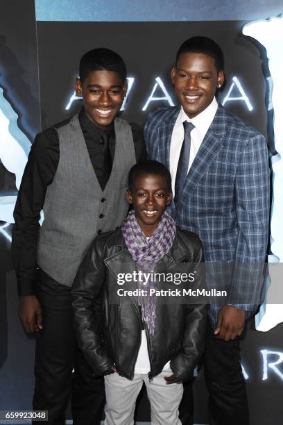 Kwame Boateng, Kwesi Boakye and Kofi Siriboe attend The Los Angeles Premiere of AVATAR at Grauman's Chinese Theatre on December 16, 2009 in...