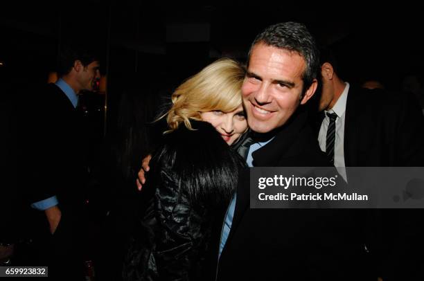 Madonna and Andy Cohen attend THE CINEMA SOCIETY & BING host the after party for "A SINGLE MAN" at Monkey Bar on December 6, 2009 in New York City.