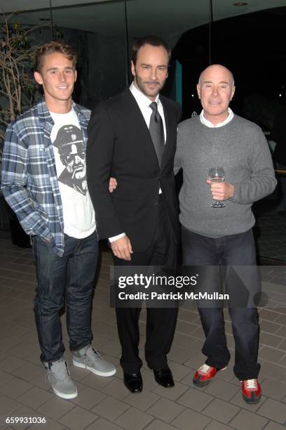 Jeremy Lindvall, Tom Ford and David Geffen attend A Single Man Screening at LACMA at Los Angeles County Museum of Art on December 3, 2009 in Los...