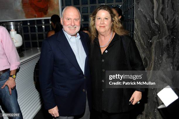 Michael Lynne and Wendy Stark attend ABY ROSEN, PETER BRANT & ALBERTO MUGRABI Dinner at W SOUTH BEACH at W SOUTH BEACH on December 3, 2009 in Miami...