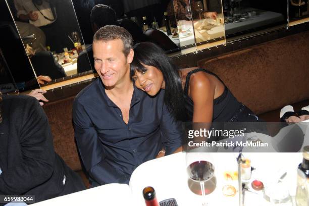 Vladislav Doronin and Naomi Campbell attend ABY ROSEN, PETER BRANT & ALBERTO MUGRABI Dinner at W SOUTH BEACH at W SOUTH BEACH on December 3, 2009 in...