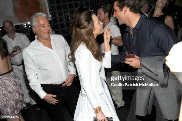 Aby Rosen, Samantha Boardman Rosen and Stavros Niarchos attend ABY ROSEN, PETER BRANT & ALBERTO MUGRABI Dinner at W SOUTH BEACH at W SOUTH BEACH on...