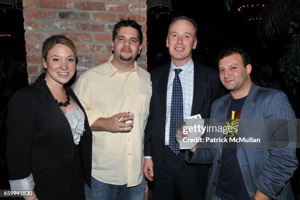 Christine Martino, Johann Egiziano, Matthew Kearney and Josh Beckerman attend SCREENVISION Celebrates the Holidays at The Bowery Hotel on December...