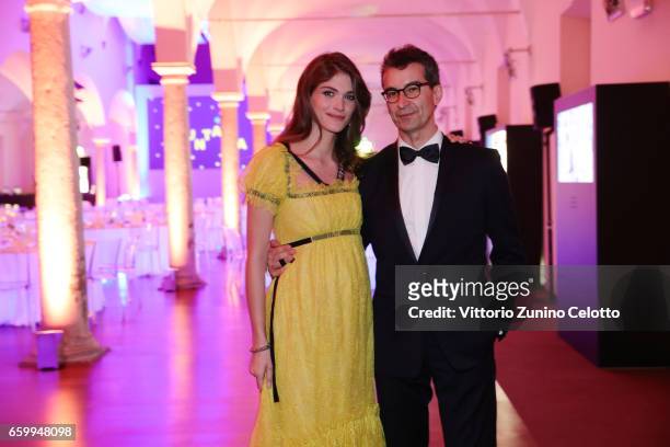 Elisa Sednaoui and Federico Marchetti attend Elisa Sednaoui Foundation and Yoox Net a Porter Event on March 28, 2017 in Milan, Italy.