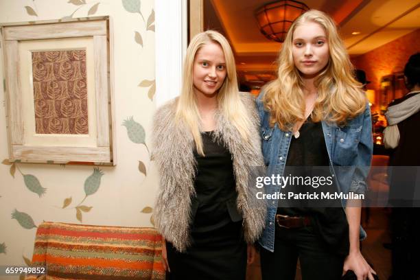 Genevieve Morton and Elsa Holsk attend SONY PICTURES CLASSICS & THE CINEMA SOCIETY host the after-party for "THE IMAGINARIUM OF DR. PARNASSUS" at...